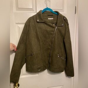 Dex faux suede olive jacket